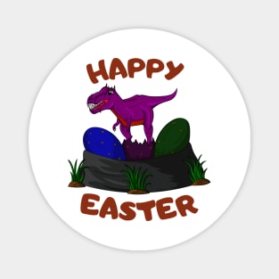 Happy Easter Wished Cute Dinosaur Magnet